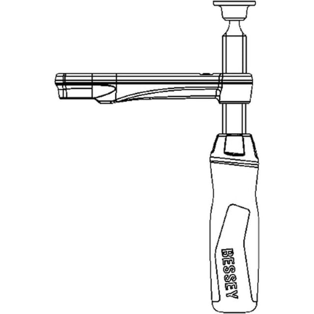 Gleitbügel kpl. mit 2K-Griff für Ganzstahlschraubzwinge GZ25 (Auslad. 120 mm) - 3101835 - Bessey