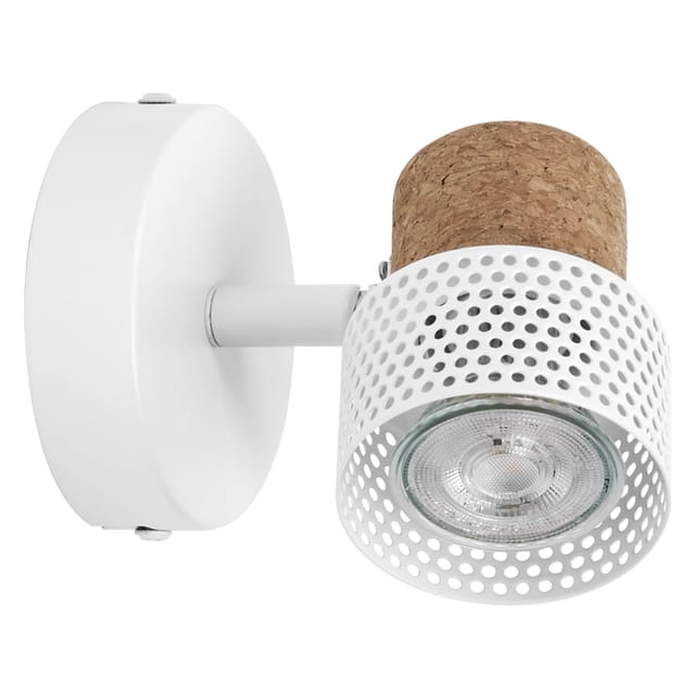 Ledvance - decor spot cork, 1 x 3,4W, 230lm, weiß, Spotleuchte, verstellbare Köpfe, vielseitig anwendbar, Innenraumspot, austauschbare LED-Lampen,