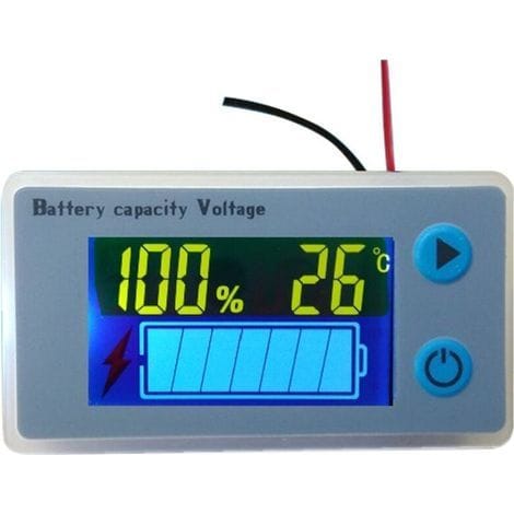 Alarm-plus-sonde, Multifunktions-voltmeter, 10–100 V, Lcd-batteriekapazität Mit Temperaturanzeige