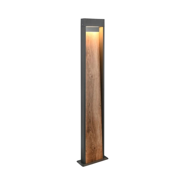 Led Wegeleuchte salmon in Anthrazit & Holzoptik, Höhe 100cm