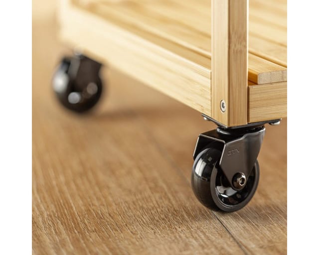 Ms Beschläge - Hartboden-Möbelrolle Design Lenkrolle Schwarz ø 35mm Transportrolle modern