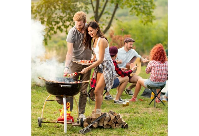 Relaxdays Grillbürste Edelstahl 2er Set, Grillrost-Bürste mit Schaber, 45 cm lang, Profi Drahtbürste dreireihig, schwarz