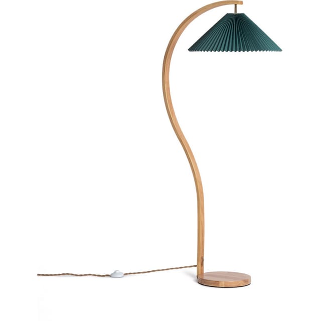 Stehlampe Holz Luanda Grün