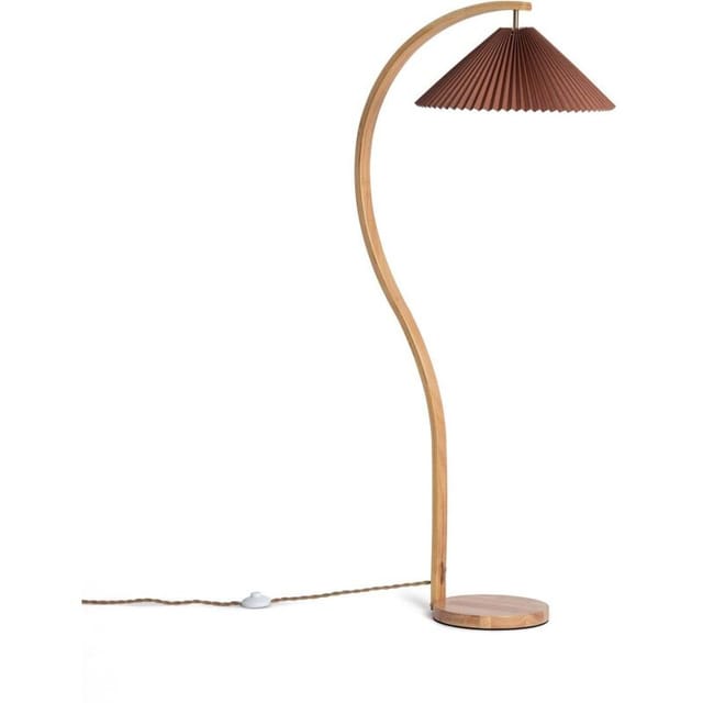 Stehlampe Holz Luanda Dunkelbraun