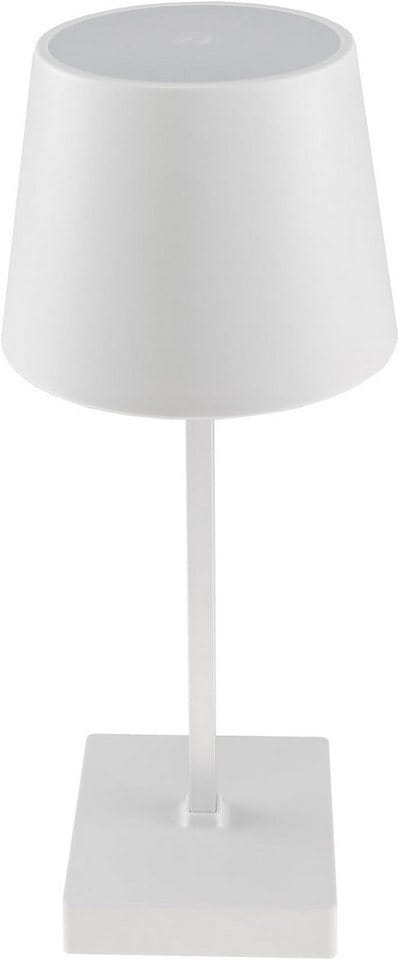 Chilitec - led Tischleuchte 26cm, Weiß 3xAA a Batterie, dimmbar, Licht warmweiß