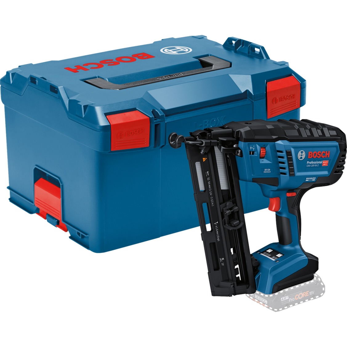 Akku-Holznagler gnh 18V-64-2 ohne Akku und Ladegerät in l-boxx 238 - Bosch