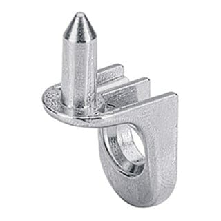 Hettich - Bodenträger, m.Bod.zapfen, Sekura 7, 53012, Zapfen ø 5mm, Zinkdruckguss vern.