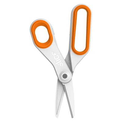 Slice - 10545 Universalschere Linkshänder, Rechtshänder 198 mm Orange, Weiß