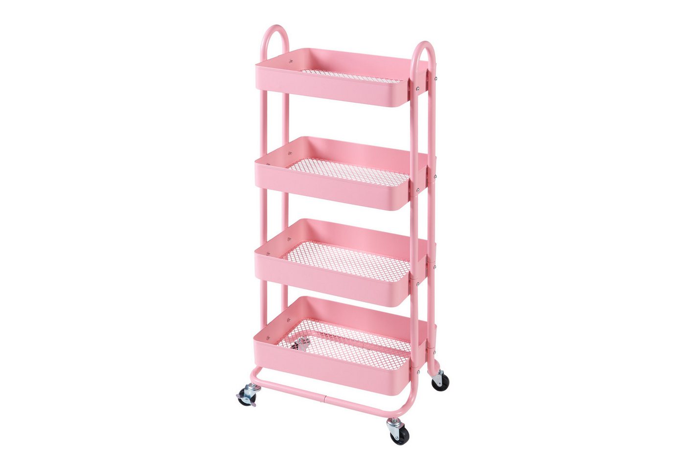 Küchenrollwagen Pyhäntä mit 4 Ebenen Rosa [en.casa] Bild 4