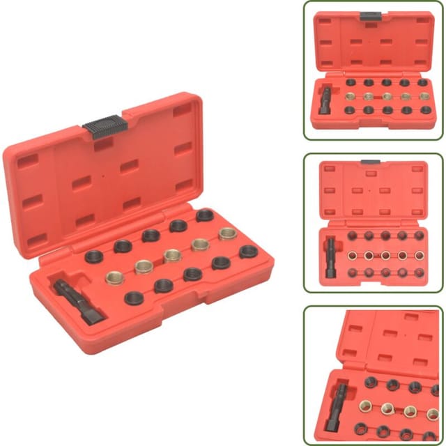16-tlg. Zündkerzengewinde-reparatursatz M14×1,25 - Reparaturset - Zündkerzengewinde - Zündkerzenservice - Autowerkstatt - Handwerkertools