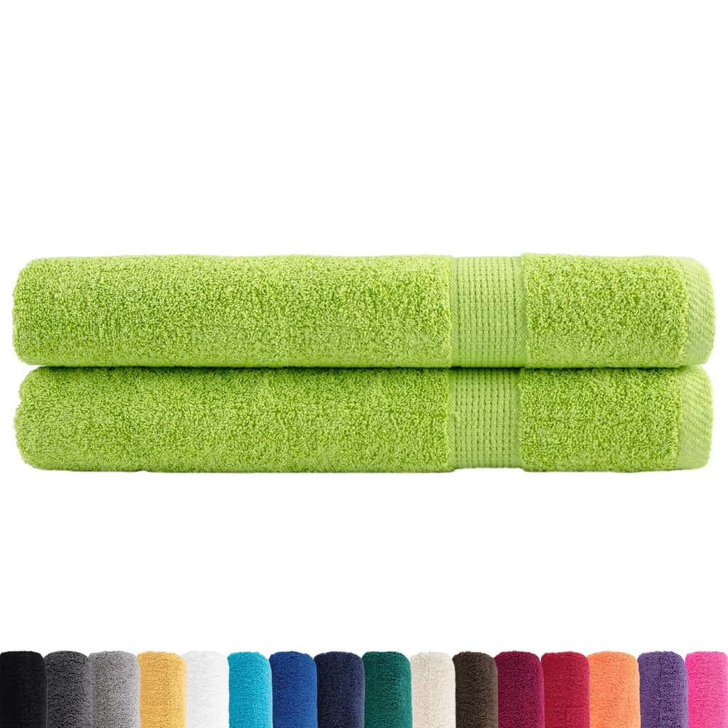 Premium-saunatücher Solund 2 Stk. Apfelgrün 80x200 Cm 600 G/m² Vidaxl