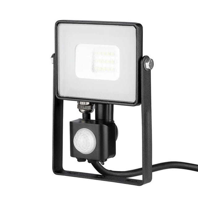 10W Samsung Chip led Flutlicht mit Bewegungs- und Dämmerungssensor, Naturweiß, IP65 - V-tac