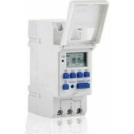 Digitaler Timer - Lcd-bildschirm - Programmierbares Relais - 16 Ein- Und 16 Ausschaltzyklen (220 V)