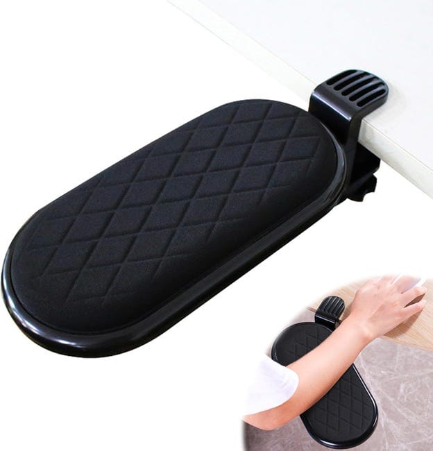Armlehne, Schreibtischarmlehne, Verstellbare Handgelenkauflage, Computerarmstütze, Ergonomische Handgelenkauflage, 180° Verstellbar, Schwarz