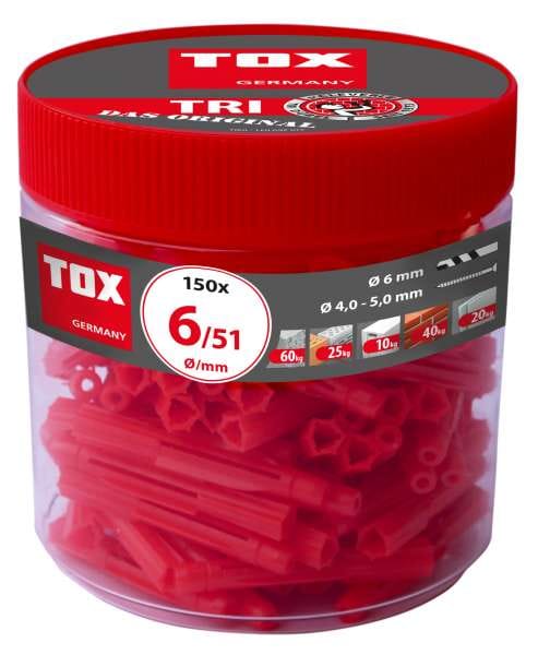Allzweckdübel Tri 6x51 mm in Runddose - TOX