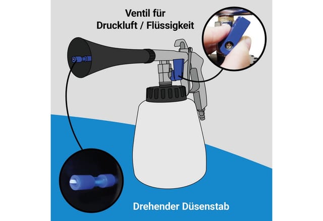 Druckluft Reinigungspistole Twister Waschpistole Luftdruck Cleaning Gun 1000 ml - Bituxx