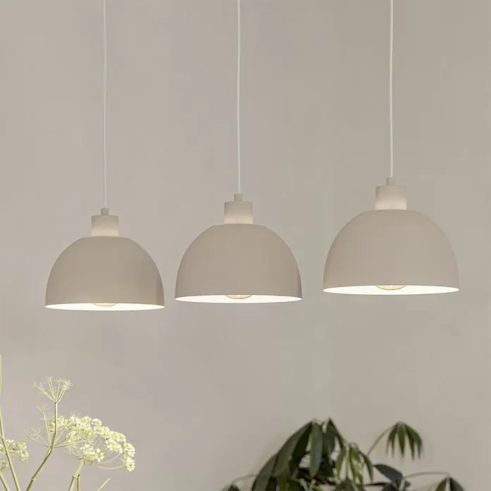 Eglo Pendelleuchte rund (40 W, Ø x H: 38 x 110 cm, Sandfarben)