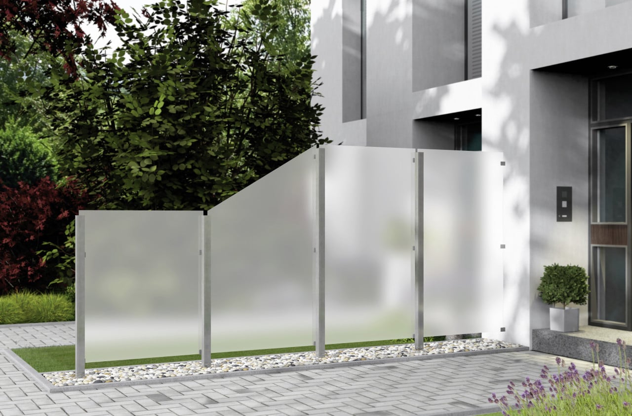 Ambiente Glaszaun Dekor 84 51,5 x 120 cm gehärtetes 8 mm Glas Bild 4