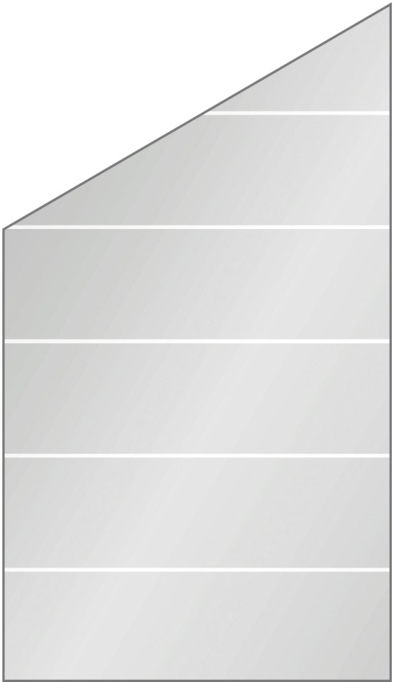 Ambiente Glaszaun Dekor 82 schräg 103 x 120/180 cm gehärtetes 8 mm Glas