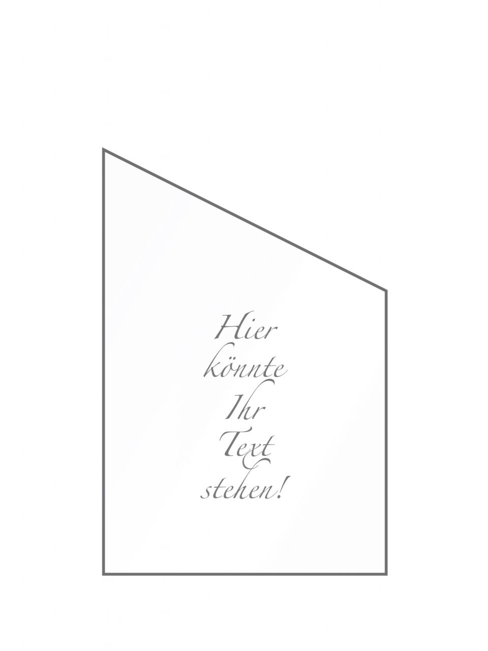 Ambiente Glaszaun Dekor Logo schräg, 120 x 180/120 cm gehärtetes 8 mm Glas Bild 2