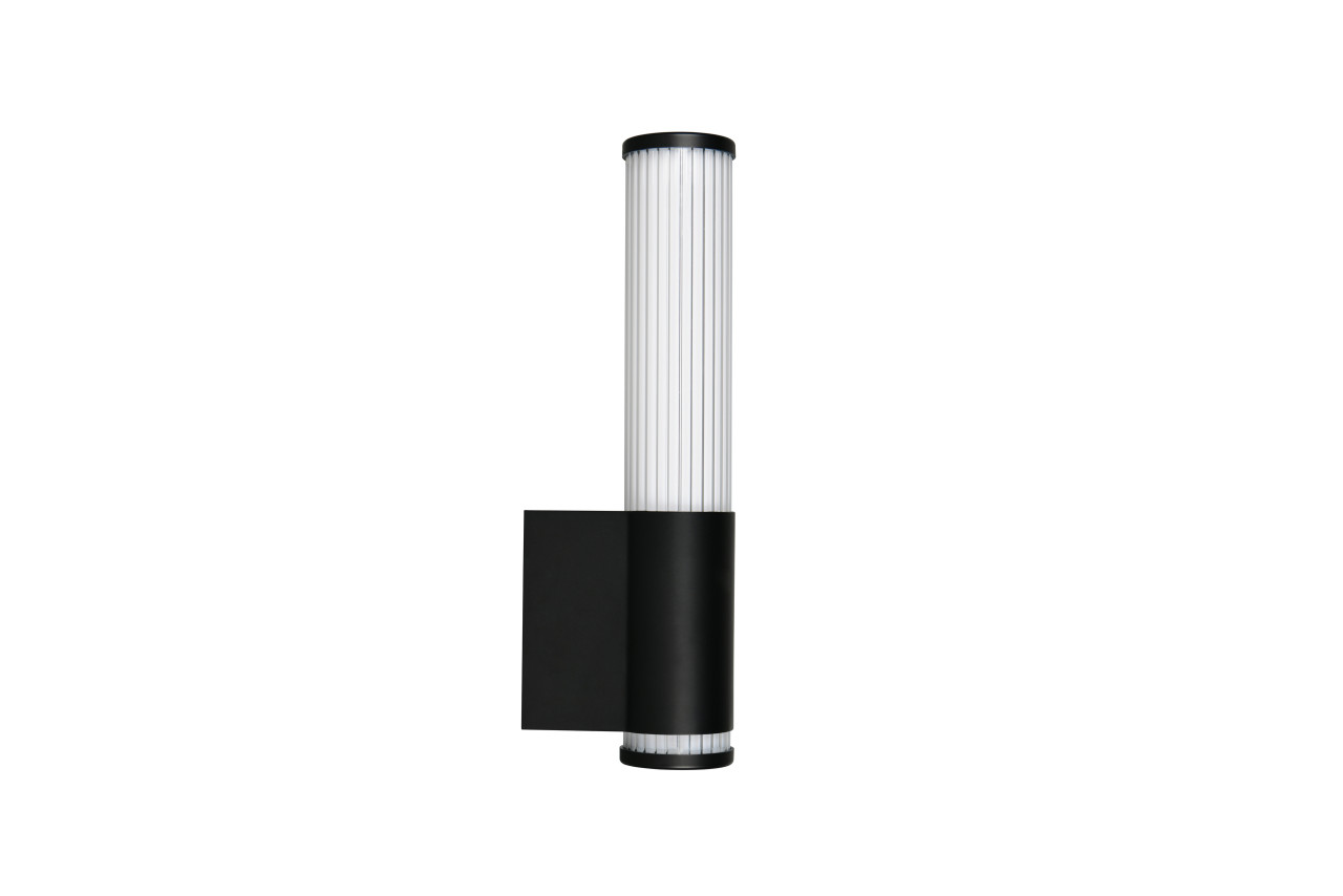 Trio LED-Wandleuchte Stefano schwarz matt 5,2 x 29 cm Steckdose Bild 4
