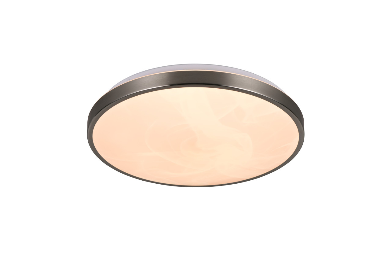 Trio LED-Deckenleuchte Fena Ø38,5 cm Nickel matt DIP-Switch Bild 5