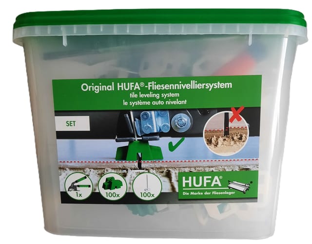 Hufa - Fliesen Platten Nivelliersystem Starterset Verlegehilfe