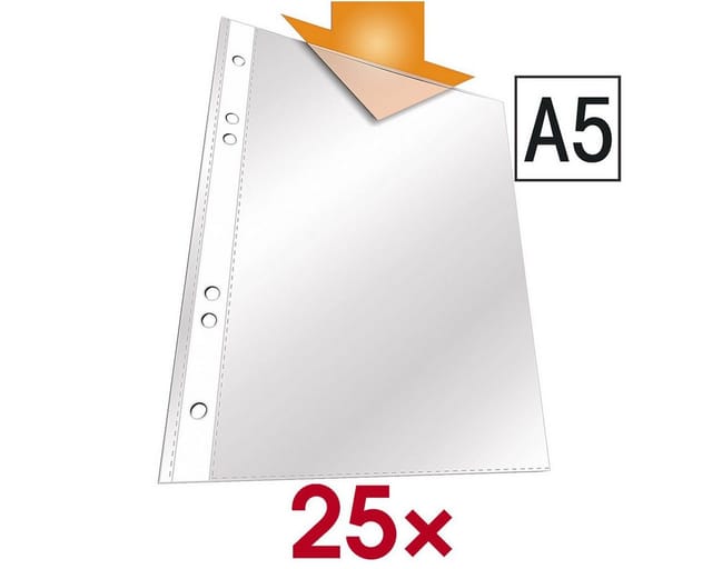 Durable - Prospekthülle A5 25er Beutel genarbt