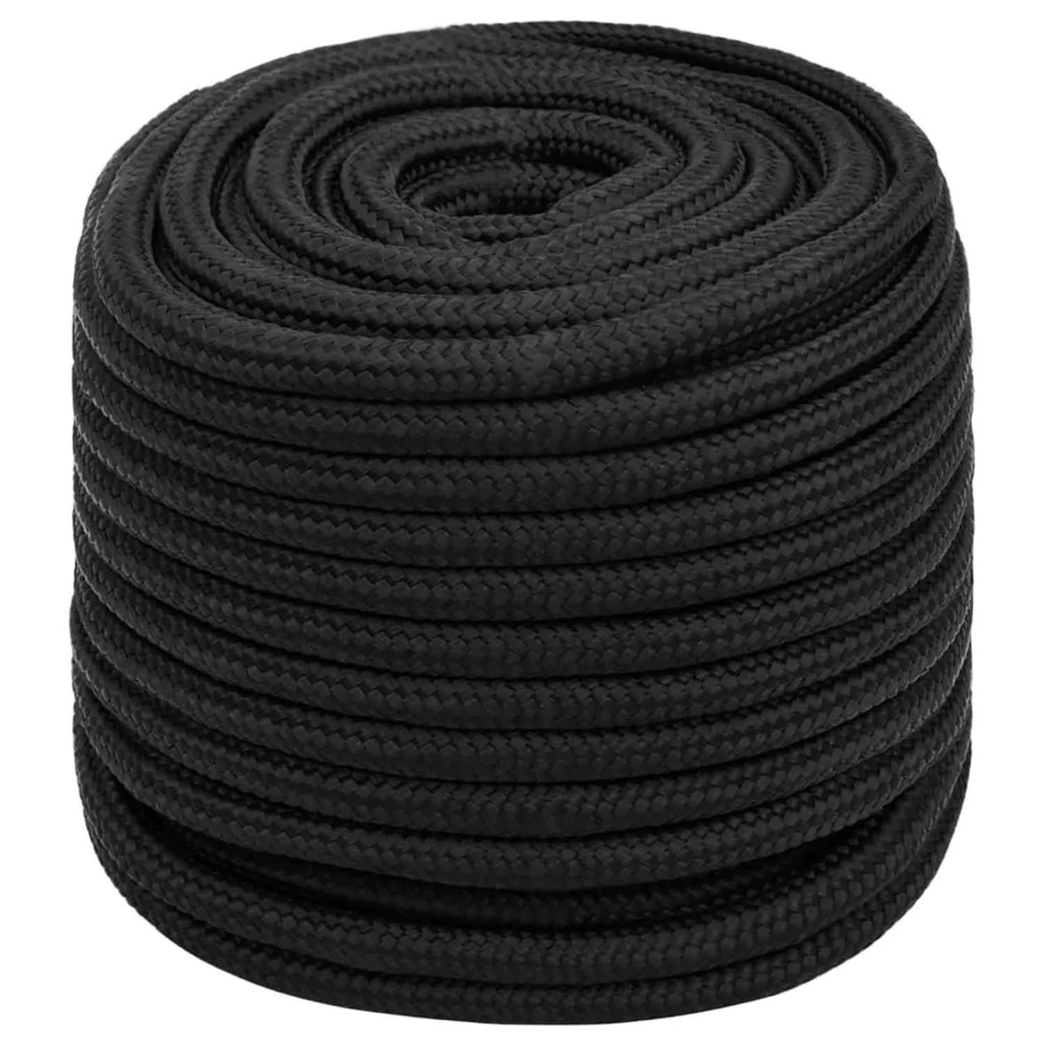vidaXL Bootsseil Schwarz 18 mm 25 m Polypropylen 152523