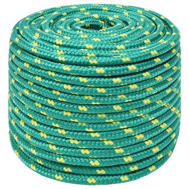 vidaXL Bootsseil Grün 12 mm 50 m Polypropylen 152724