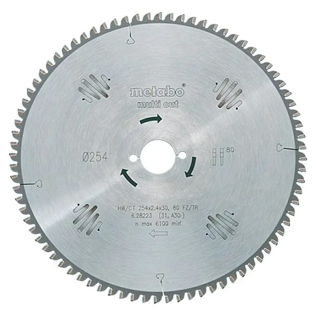 Metabo Sägeblatt 'multi cut - professional', 216x2,4/1,8x30, Zähnezahl 60, Z60 fz/tz, 5°neg. (628083000)