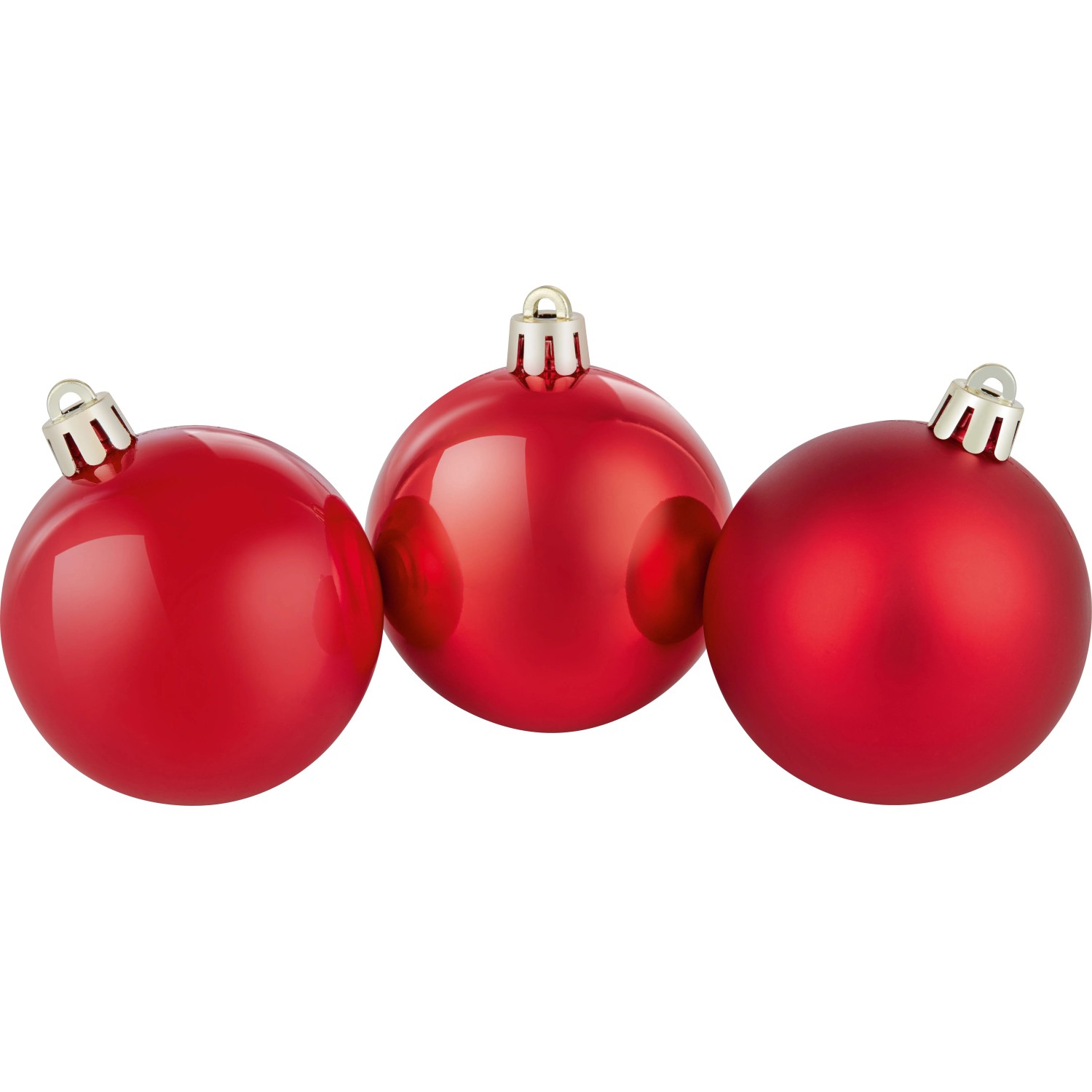 OBI Weihnachtskugeln Rot 6 cm Kunststoff 25 Stück