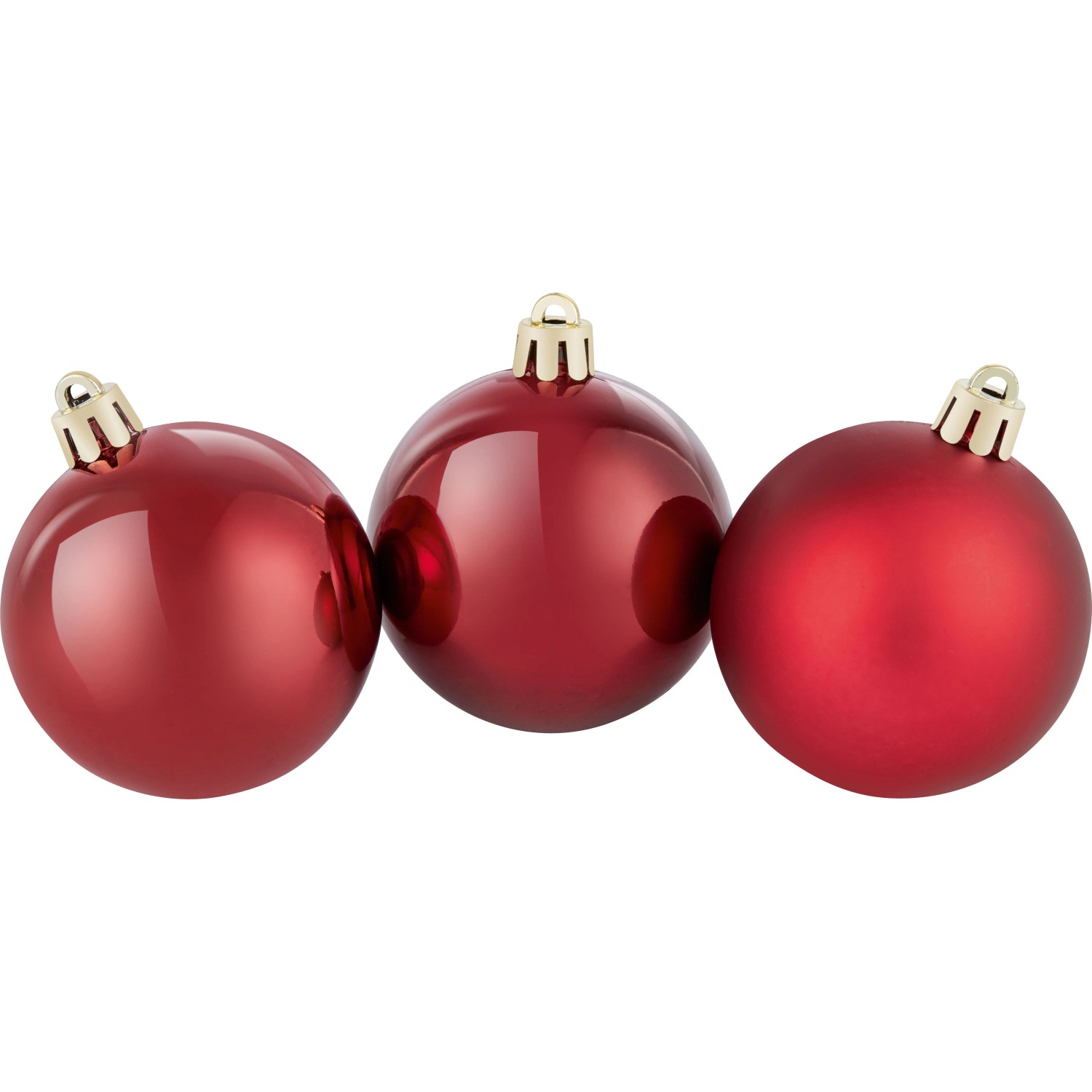 OBI Weihnachtskugeln Burgunderrot 6 cm Kunststoff 25 Stück