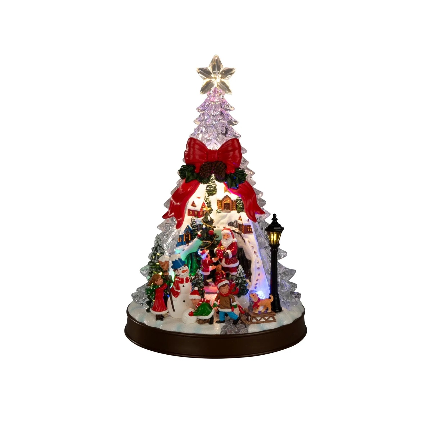 Konstsmide Szenerie Weihnachtsbaum mit 8 Bunten LEDs für Innen Ø 20,8 x 32 cm