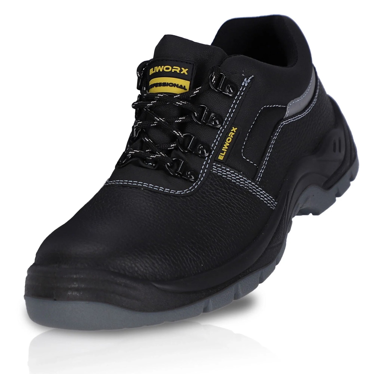 Eliworx Sicherheitsschuhe S3 SR Terra Low mit Stahlkappe Herren Gr. 48 Schwarz