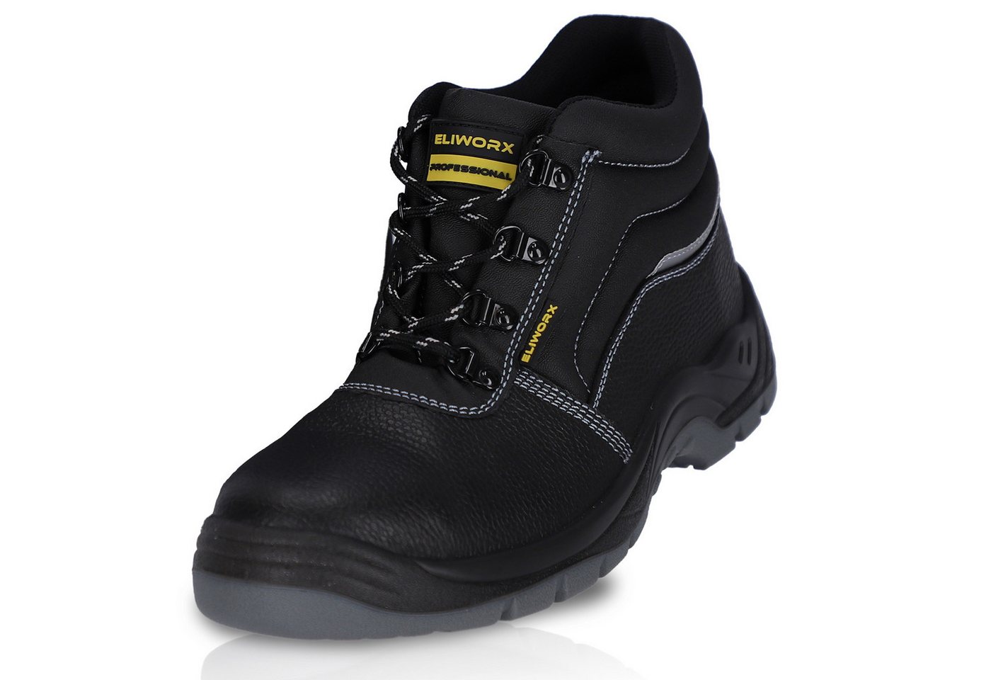 Eliworx Sicherheitsschuhe S3 SR Terra High mit Stahlkappe Herren Gr. 47 Schwarz Bild 3