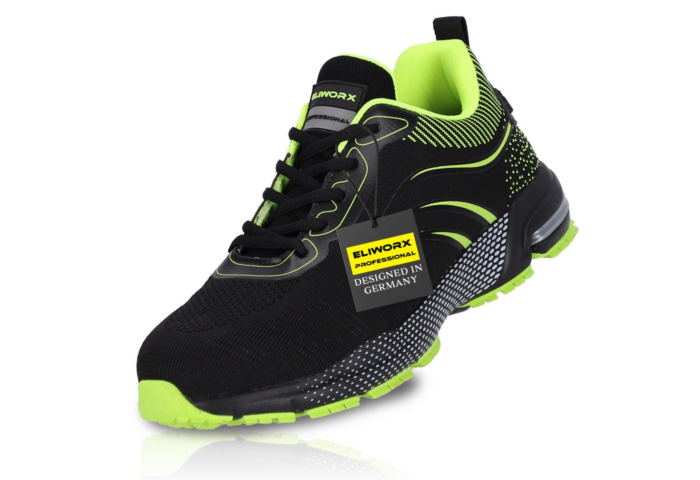 Eliworx Sicherheitsschuhe S1 PL Onyx Pro Herren Gr. 41 Schwarz-Gelb Bild 3