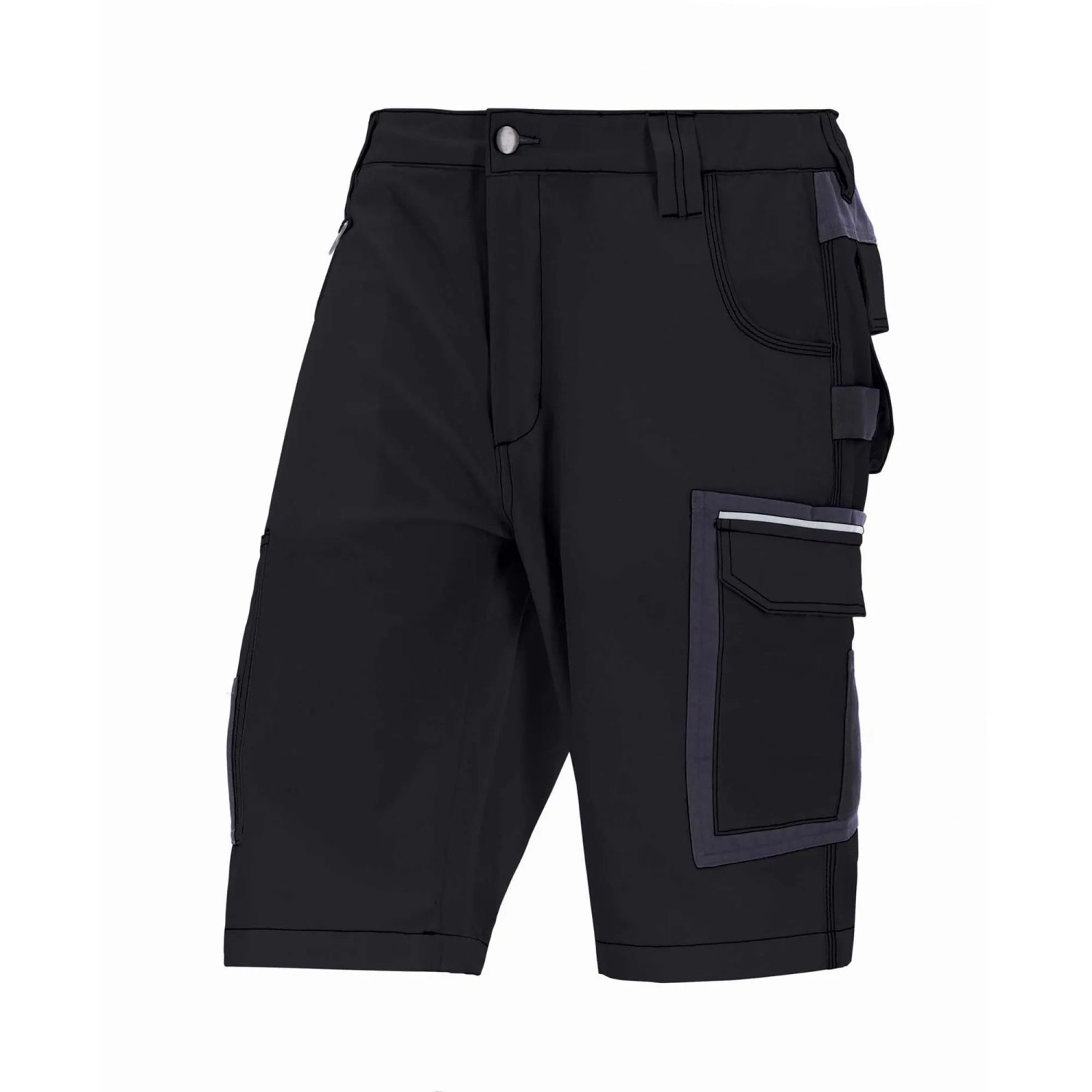 Eliworx Shorts Workwear mit Stifttasche Gr. 50 Anthrazit-Schwarz