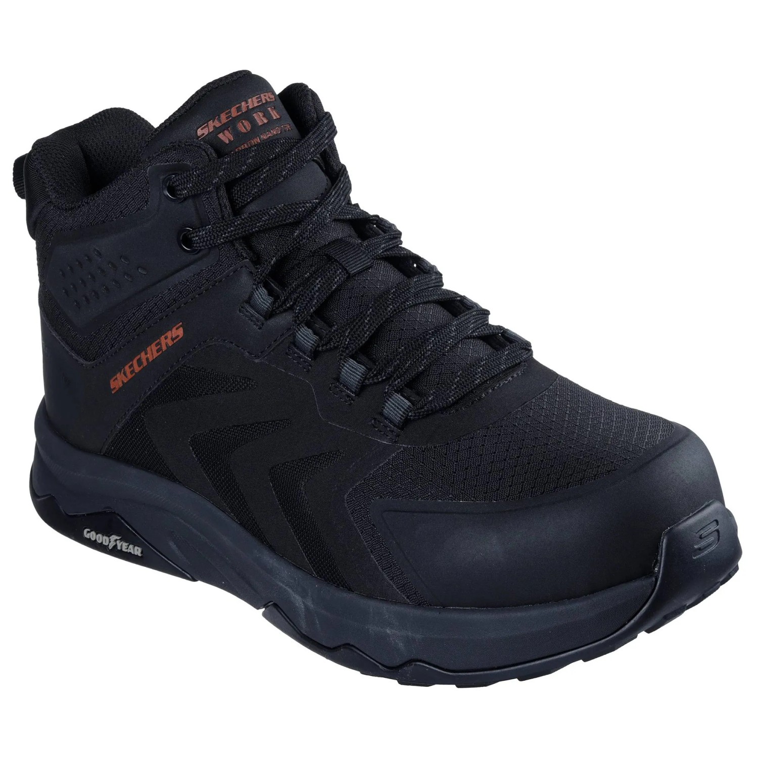 Skechers Sicherheitsschuhe Nordown Speed-Flex Trekker S3S Gr. 45 Schwarz-Rot