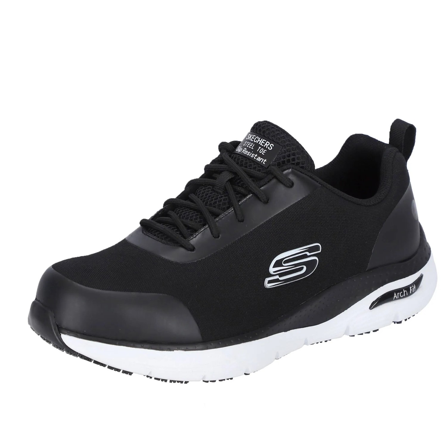 Skechers Sicherheitsschuhe Ringstap Arch Fit SR Herren S3 Gr. 41 Schwarz-Weiß