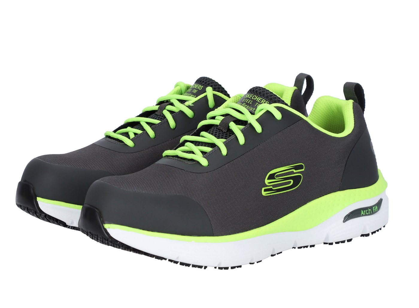 Skechers Sicherheitsschuhe Ringstap Arch Fit SR Herren S3 Gr. 41,5 Grau-Limette Bild 4