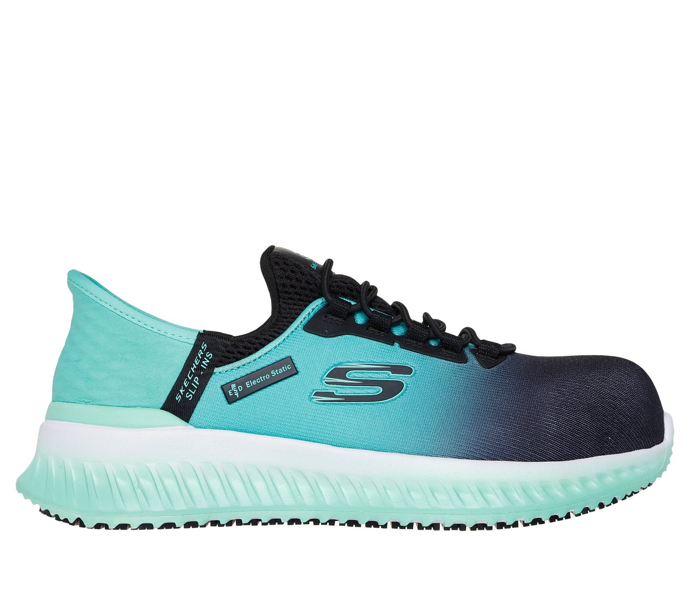 Skechers Sicherheitsschuhe Ombray Tilido Damen S1PL Gr. 36 Schwarz-Türkis