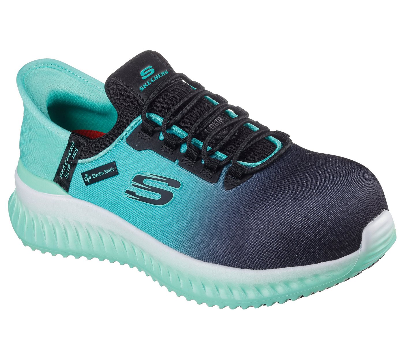 Skechers Sicherheitsschuhe Ombray Tilido Damen S1PL Gr. 36 Schwarz-Türkis Bild 4