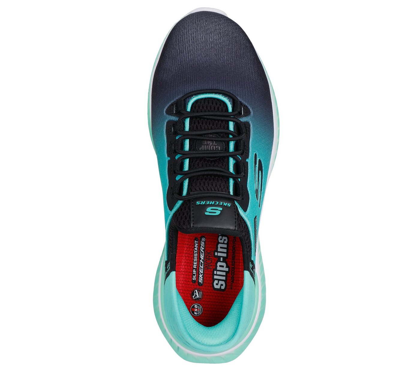 Skechers Sicherheitsschuhe Ombray Tilido Damen S1PL Gr. 36 Schwarz-Türkis Bild 5