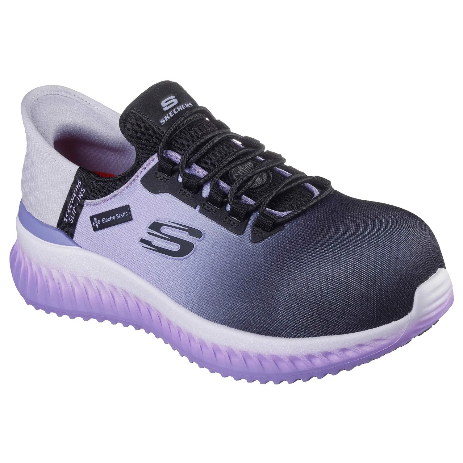 Skechers Sicherheitsschuhe Ombray Tilido Damen S1PL Gr. 36,5 Schwarz-Lila