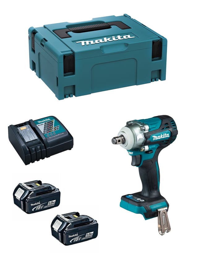 Makita - Schlagschrauber DTW300RTJ (2 x 5,0 Ah + DC18RC + makpac 2)