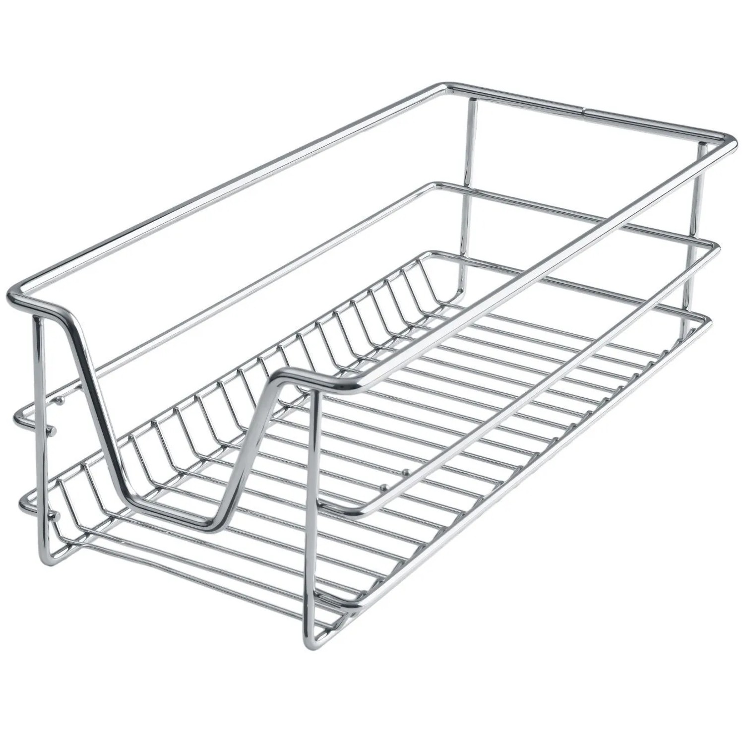 Tectake Teleskopschublade Verchromt Leichtgängig Mit Vollauszug 44 x 27 x 14 cm Grau