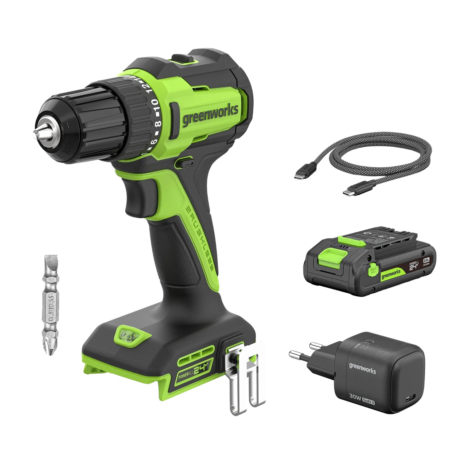 Greenworks Akkuschrauber-Set 35 Nm