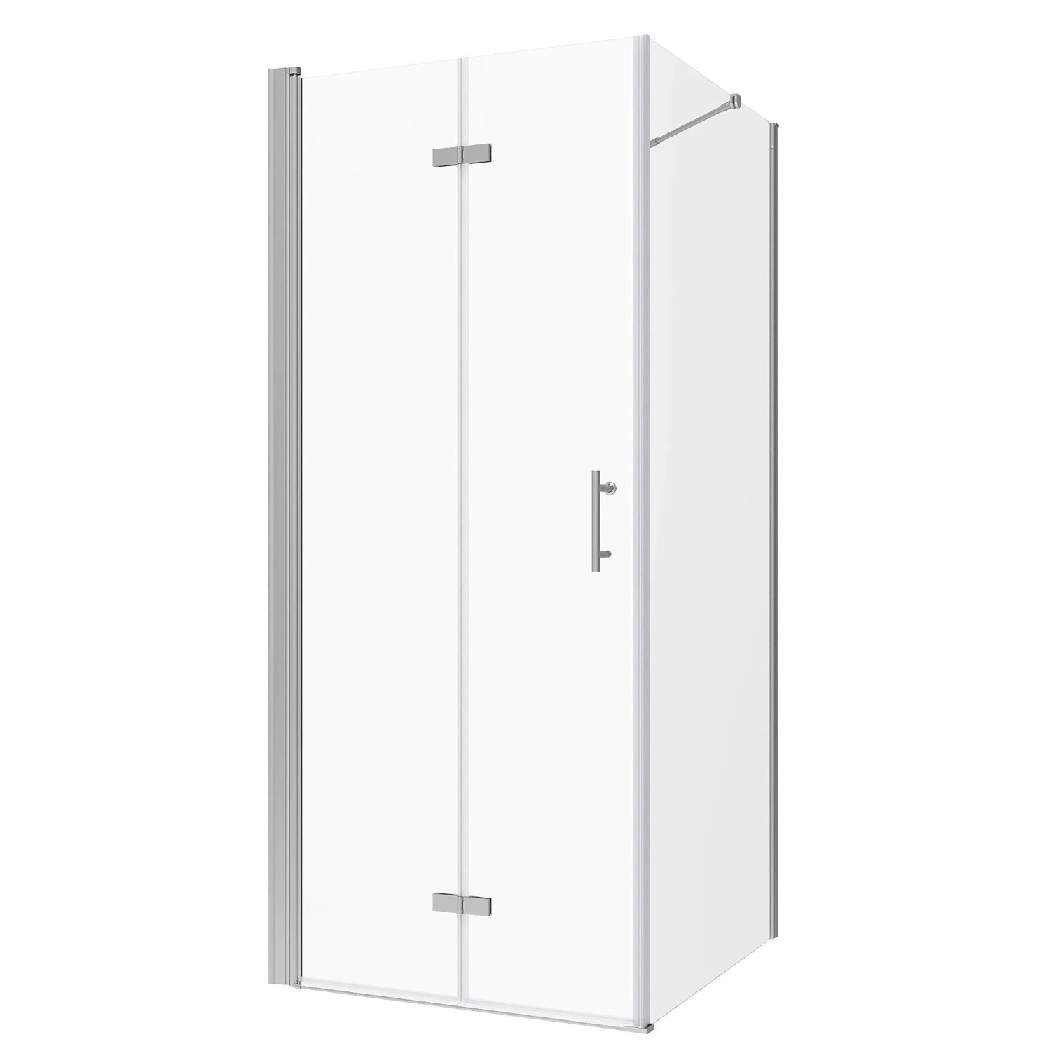 Aquabatos Faltbare Duschkabine aus 6 mm Nano Sicherheitsglas Eckeinstieg 100 x 100 x 197 cm Eckdusche Duschtür mit Seitenwand