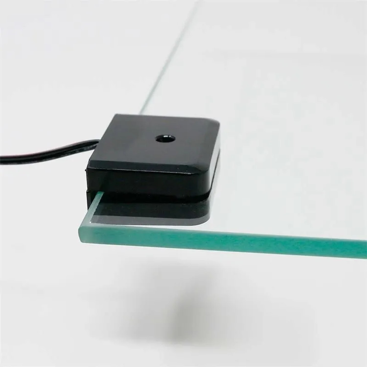 world-trading-net Clip-3D Schwarz Glasbodenbeleuchtung Neutralweiß 12V